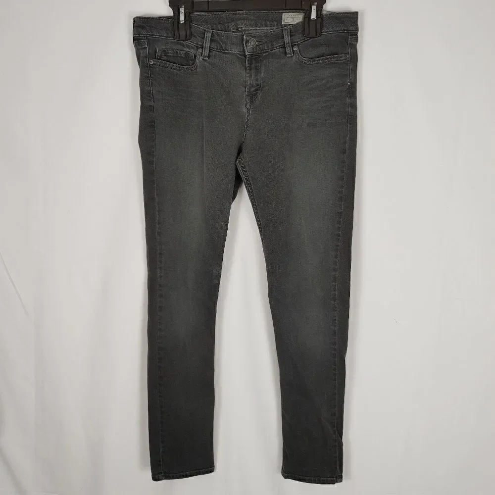 ALL SAINTS ASHBY Low-Rise Skinny Fit Denim Jeans Grey/Heathered Black WMNS Sz 32